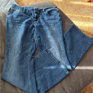 Maurices Women's Boot Cut Jeans in Blue mid rise 14 regular